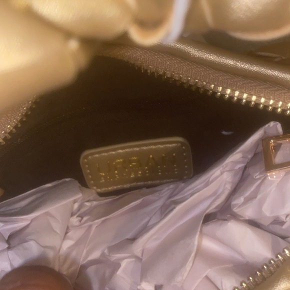 Urban Expressions Gold Tracy Woven knot clutch new with tags - Picture 7 of 8